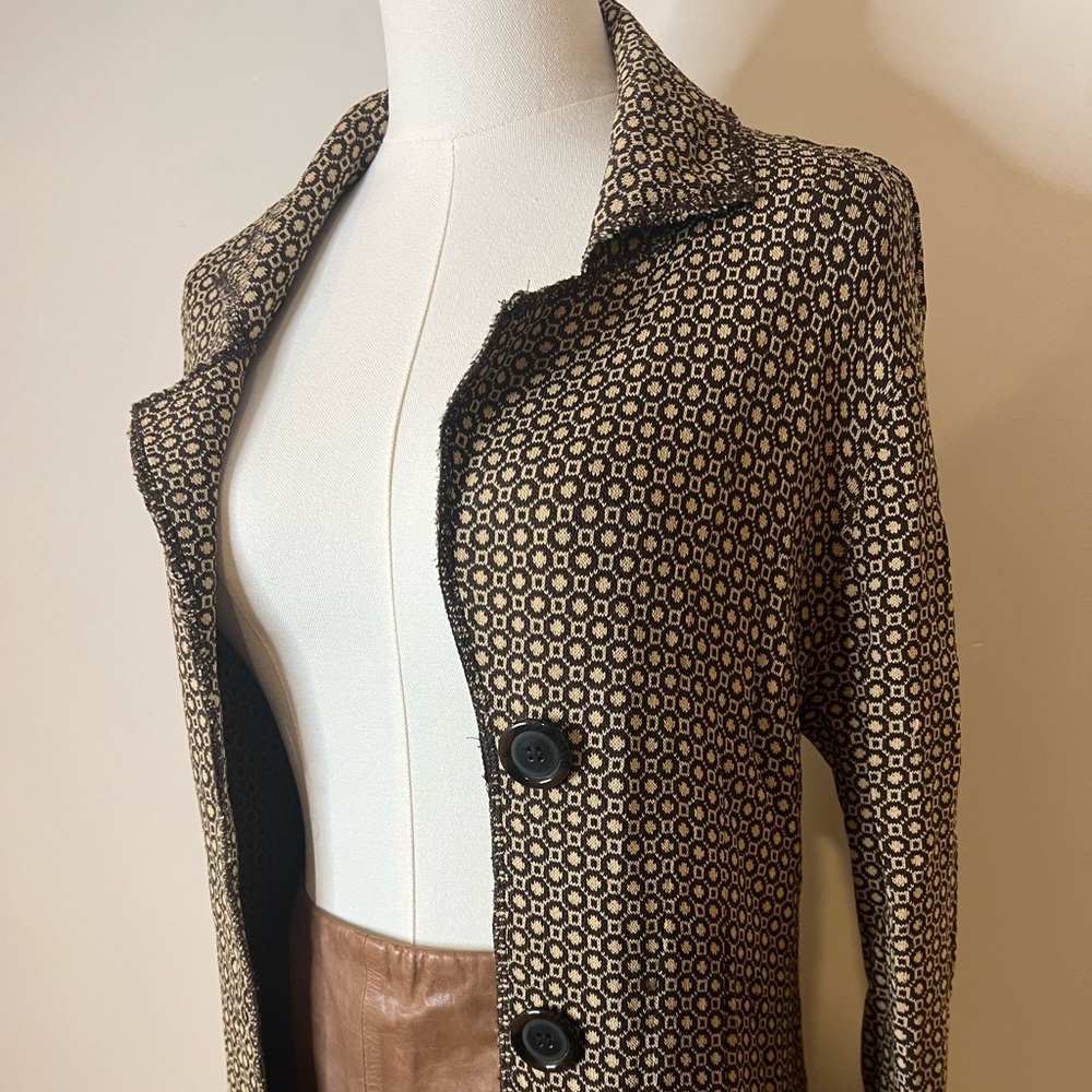 Brown design knit cardigan
